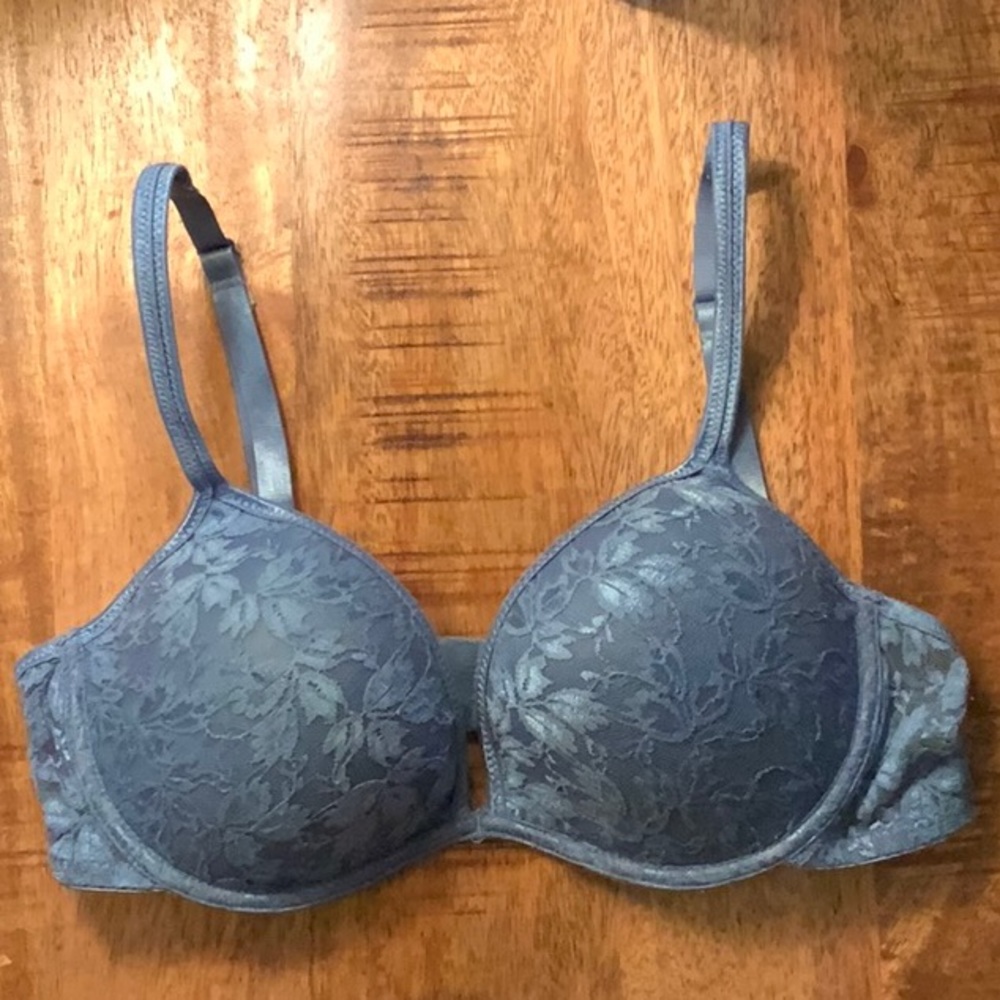 La Vie En Rose Size 36C Easy Solution Bra - Steel Blue